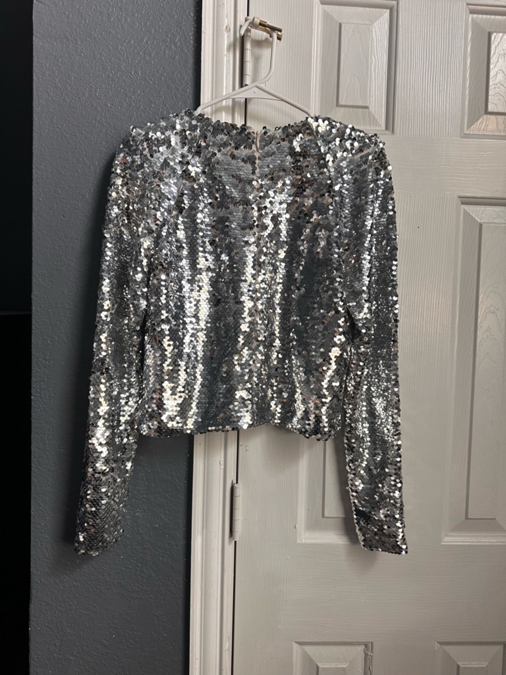 HUNTER BELL SILVER
SEQUINS LIBBY TOP - SIZE
SMALL - Picture 7 of 8